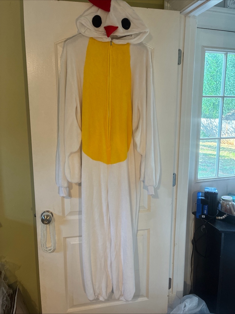 Rubies Size L/XL White & Yellow Chicken Onesie Costume